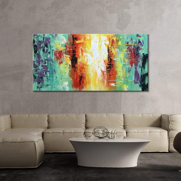 Large Hand Painted Abstract Wall Art Modern Oil Painting on Canvas